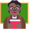 Teacher- Medium-Dark Skin Tone emoji on Microsoft